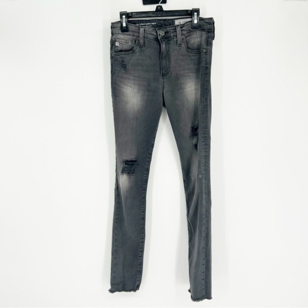AG‎ The Farrah Skinny Ankle Jean Distressed Gray Size 25